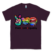 Plum Peace love equality LGBT+ Classic Tee - CowGirlArtShop