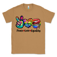 Toasted Coconut Peace love equality LGBT+ Classic Tee - CowGirlArtShop