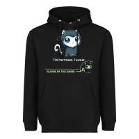 Black i'm harmless, i swear Heavyweight Hoodie - artisFamous