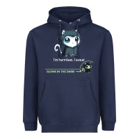 Navy i'm harmless, i swear Heavyweight Hoodie - artisFamous