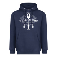 Navy vitameatavegamin Heavyweight Hoodie - artisFamous