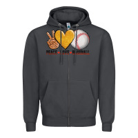 Smoke peace love baseball Zipper Hoodie - AdoDesignShop