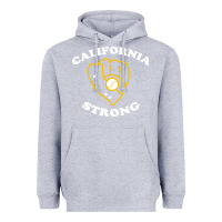 Heather Grey california strong Heavyweight Hoodie - artisFamous
