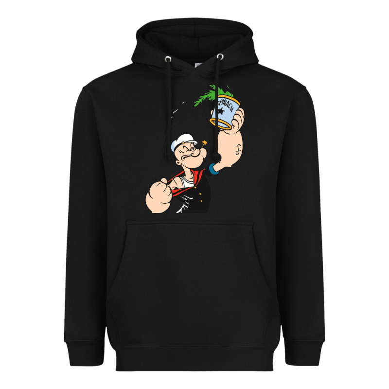 Popeye Spinach Retro Mens Funny Heavyweight Hoodie by artisFamous | Teevron