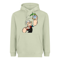 Matcha Popeye Spinach Retro Mens Funny Heavyweight Hoodie - artisFamous