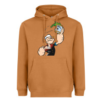 Meerkat Popeye Spinach Retro Mens Funny Heavyweight Hoodie - artisFamous