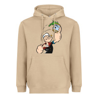Mushroom Popeye Spinach Retro Mens Funny Heavyweight Hoodie - artisFamous
