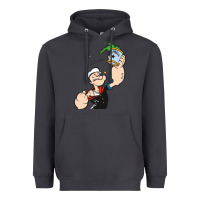 Smoke Popeye Spinach Retro Mens Funny Heavyweight Hoodie - artisFamous