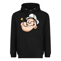 Black The Sailor Popeye Heavyweight Hoodie - artisFamous