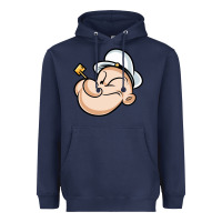 Navy The Sailor Popeye Heavyweight Hoodie - artisFamous
