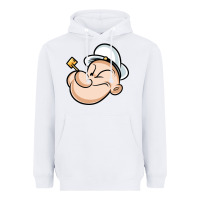 White The Sailor Popeye Heavyweight Hoodie - artisFamous