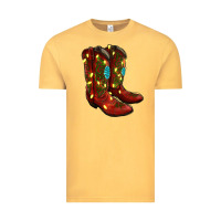 Vintage Mustard cowboy boots christmas Vintage Tee - RanaPortraitStore