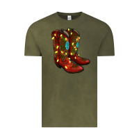 Vintage Olive cowboy boots christmas Vintage Tee - RanaPortraitStore