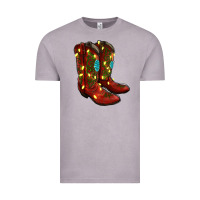 Vintage Zinc cowboy boots christmas Vintage Tee - RanaPortraitStore