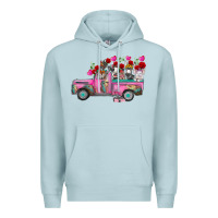 Blue Mist farm animals valentine truck Premium Hoodie - RacoonDesign