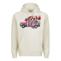 Oatmeal Heather farm animals valentine truck Premium Hoodie - RacoonDesign