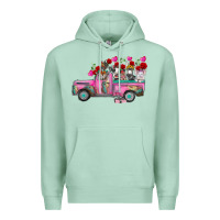 Seafoam farm animals valentine truck Premium Hoodie - RacoonDesign