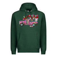 Sports Green farm animals valentine truck Premium Hoodie - RacoonDesign