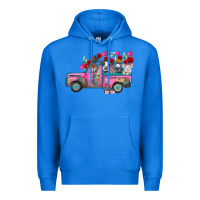 True Royal farm animals valentine truck Premium Hoodie - RacoonDesign