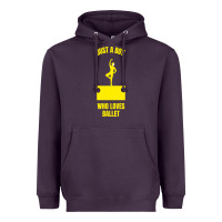 Plum just a boy who loves ballet Heavyweight Hoodie - artisFamous