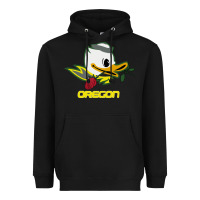 Black throwback oregon Heavyweight Hoodie - artisFamous