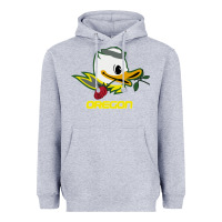 Heather Grey throwback oregon Heavyweight Hoodie - artisFamous