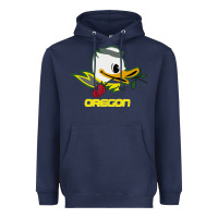 Navy throwback oregon Heavyweight Hoodie - artisFamous