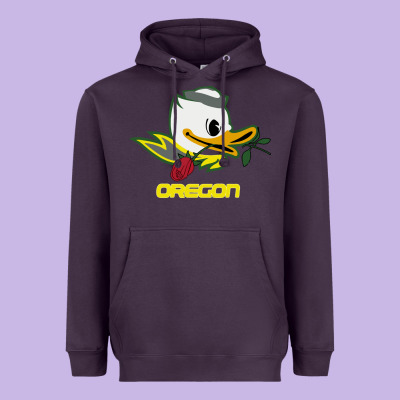 Throwback Oregon Heavyweight Hoodie Designed By Artisfamous
