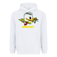 White throwback oregon Heavyweight Hoodie - artisFamous
