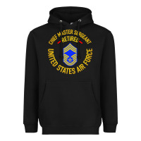 Black chief master sergeant retired Heavyweight Hoodie - artisFamous