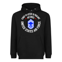 Black chief master sergeant retired Heavyweight Hoodie - artisFamous