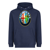 Navy alfa racing big merch Heavyweight Hoodie - artisFamous