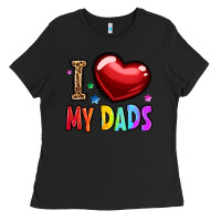Black i love my dads Ladies Tee - OliviaCreatesArt
