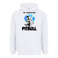 White merch mr worldwide pit bull Heavyweight Hoodie - artisFamous
