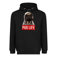 Black pug life Heavyweight Hoodie - artisFamous