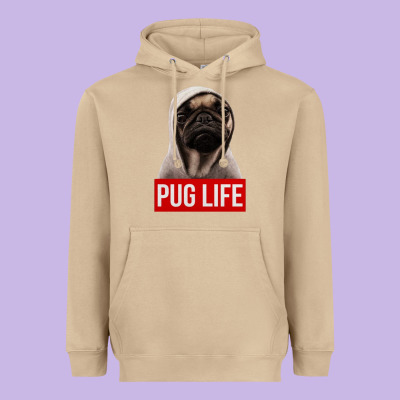 Pug Life Heavyweight Hoodie Designed By Artisfamous