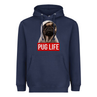 Navy pug life Heavyweight Hoodie - artisFamous