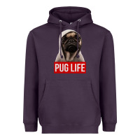 Plum pug life Heavyweight Hoodie - artisFamous