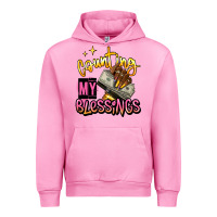 Fuchsia Pink counting my blessings afro hands Urban Hoodie - RanaPortraitStore