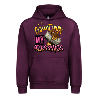 Mauve Wine counting my blessings afro hands Urban Hoodie - RanaPortraitStore