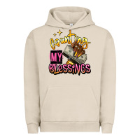 Pigment French Oak counting my blessings afro hands Urban Hoodie - RanaPortraitStore