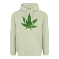 Matcha Weed leaf Heavyweight Hoodie - artisFamous