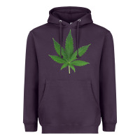 Plum Weed leaf Heavyweight Hoodie - artisFamous