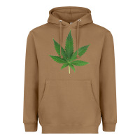 Toasted Coconut Weed leaf Heavyweight Hoodie - artisFamous
