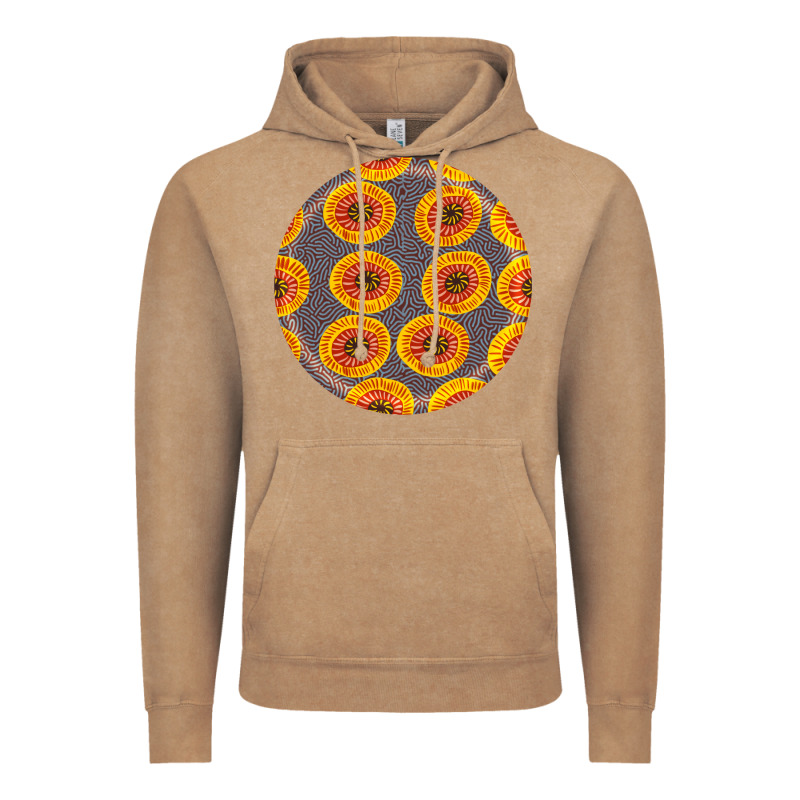 African Fabric Pattern Round Earrings 4 Vintage Hoodie by BundleAndBundleShop | Teevron