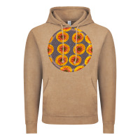 Vintage Coffee african fabric pattern round earrings 4 Vintage Hoodie - BundleAndBundleShop