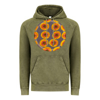 Vintage Olive african fabric pattern round earrings 4 Vintage Hoodie - BundleAndBundleShop