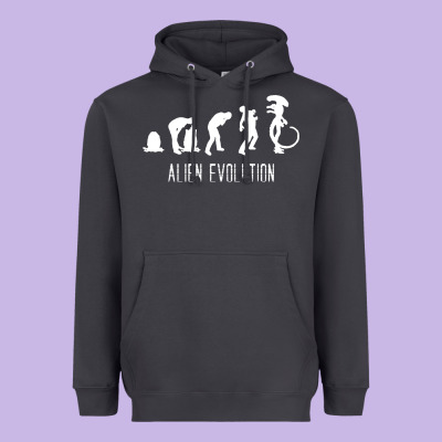 Alien Evolution Heavyweight Hoodie Designed By Artisfamous