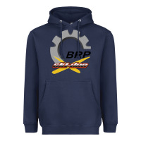 Navy brp ski doo Heavyweight Hoodie - artisFamous