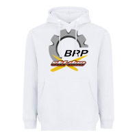 White brp ski doo Heavyweight Hoodie - artisFamous